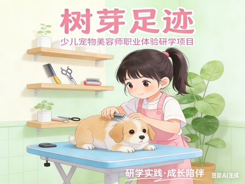 树芽足迹-少儿宠物美容师职业体验研学项目